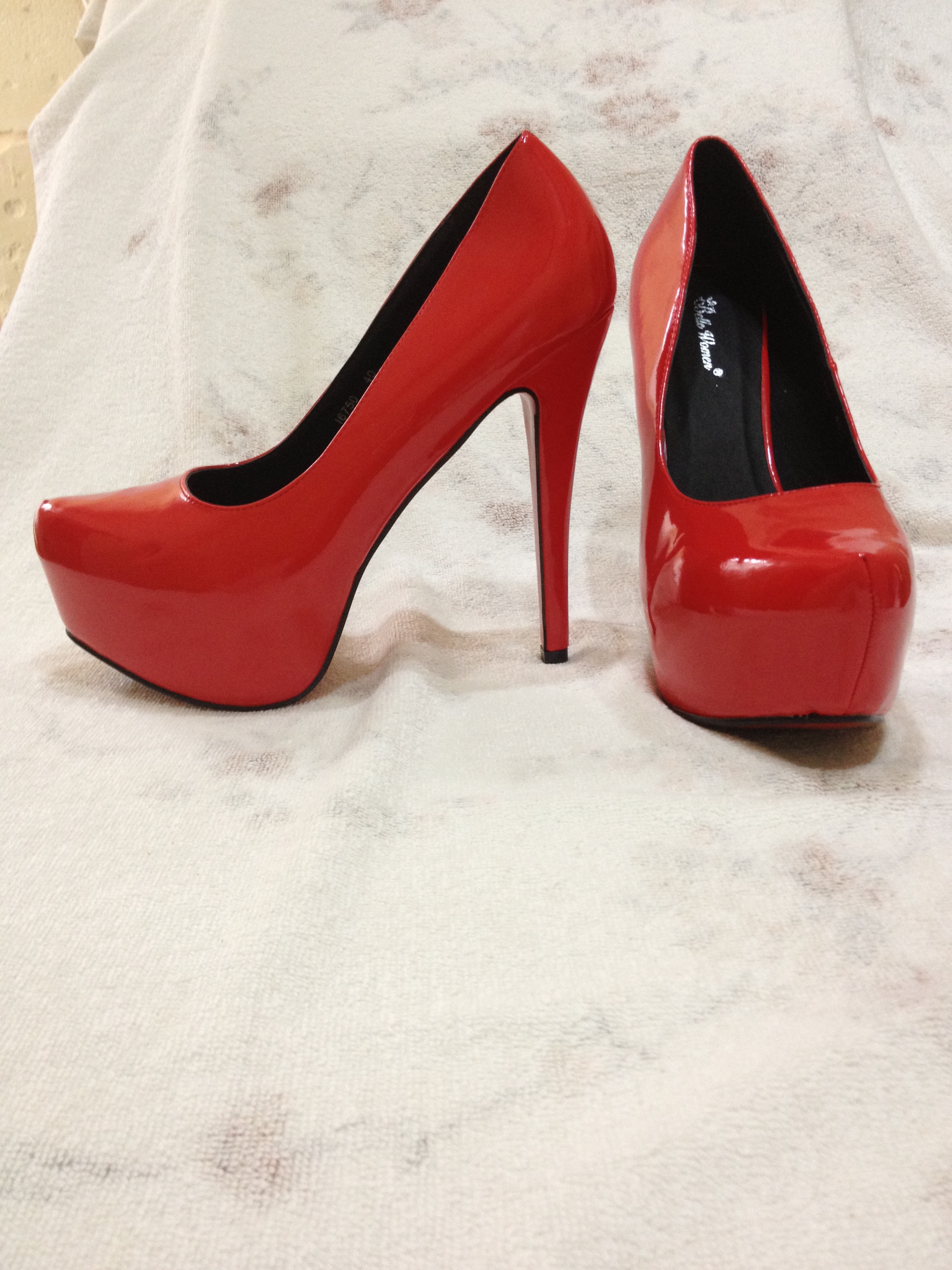 Red Platform Patent Leather High Heel Stiletto Pumps - Click Image to Close