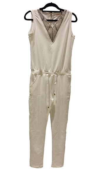 White Casual Catsuit