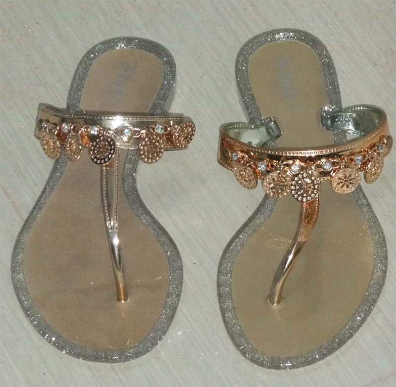 Glitter Jelly Flip Flops - Click Image to Close